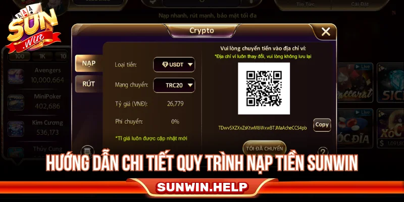 Hướng dẫn quy trình nạp tiền Sunwin qua ngân hàng